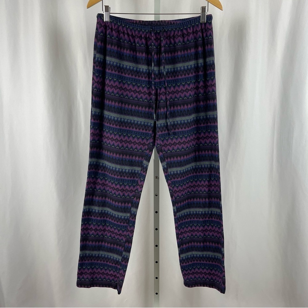 Ralph Lauren Medium Fleece Wide Leg Pajama Pants Fall Winter Warm Soft Cozy
